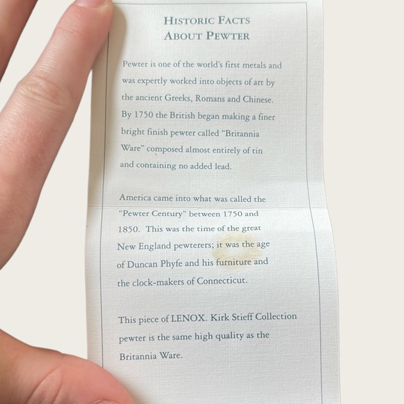 LENOX | Kirk Stieff Collection Mini Quartz Pewter Clock - Picture 9 of 13